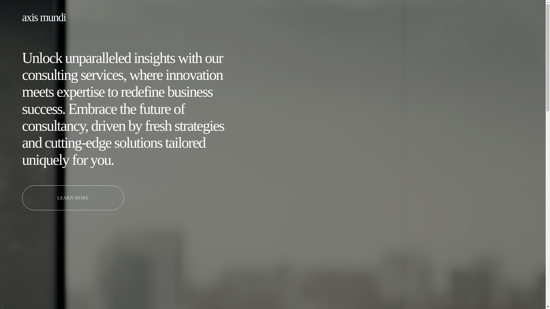 website screenshot of https://theaxismundi.co/