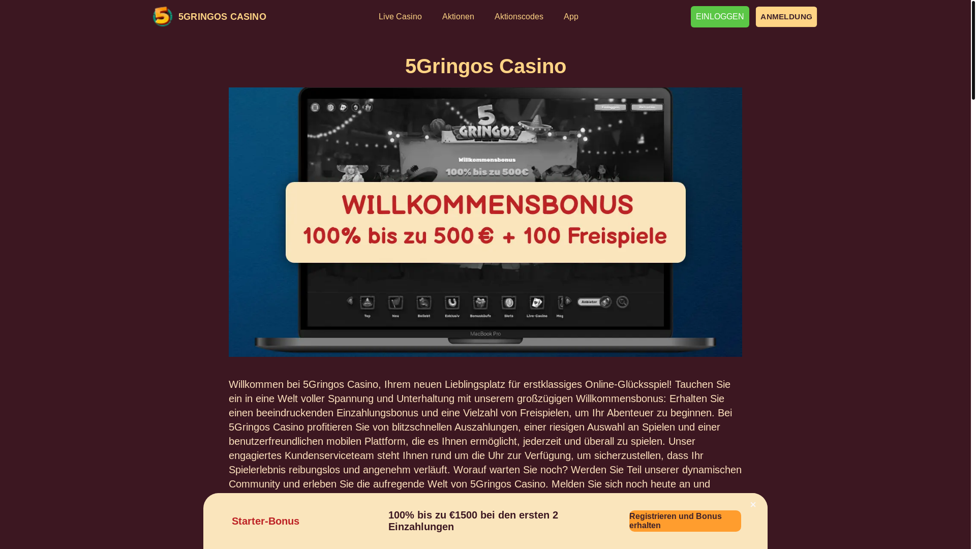 website screenshot of https://casino-5gringos-net.pages.dev/