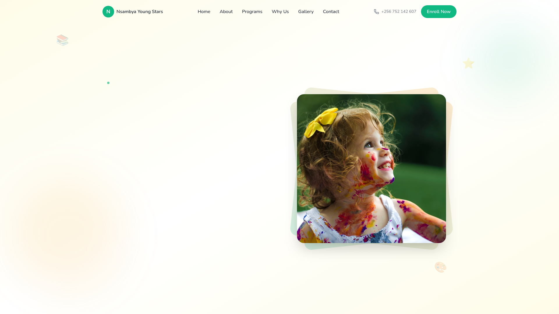 website screenshot of https://haclab-nsambya-young-stars-academy.pages.dev/