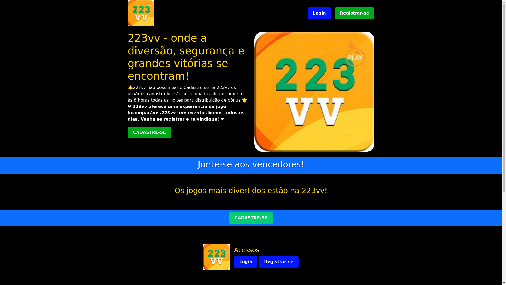 website screenshot of https://223vvbet.com/