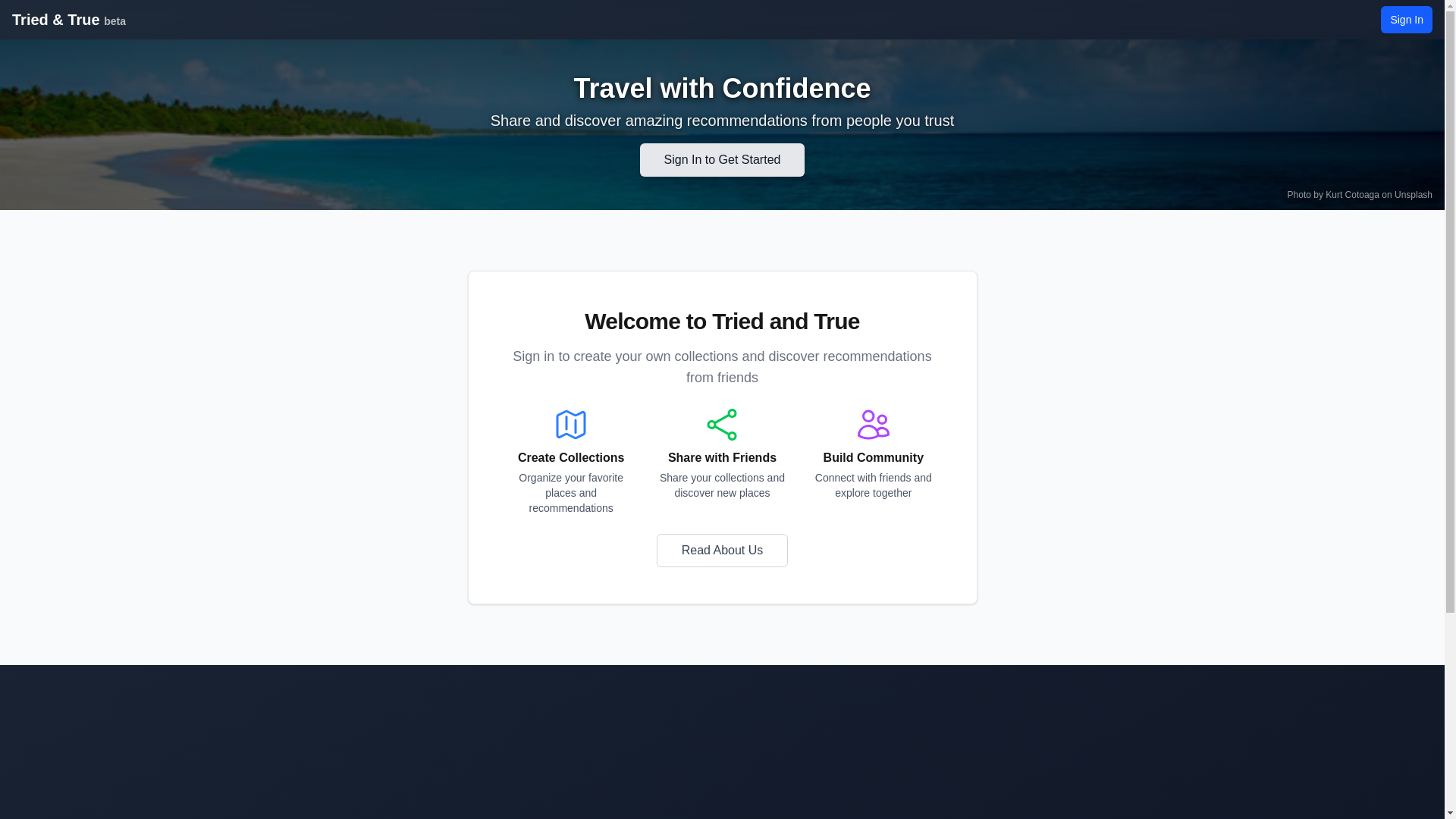 website screenshot of https://triedandtrue.city/