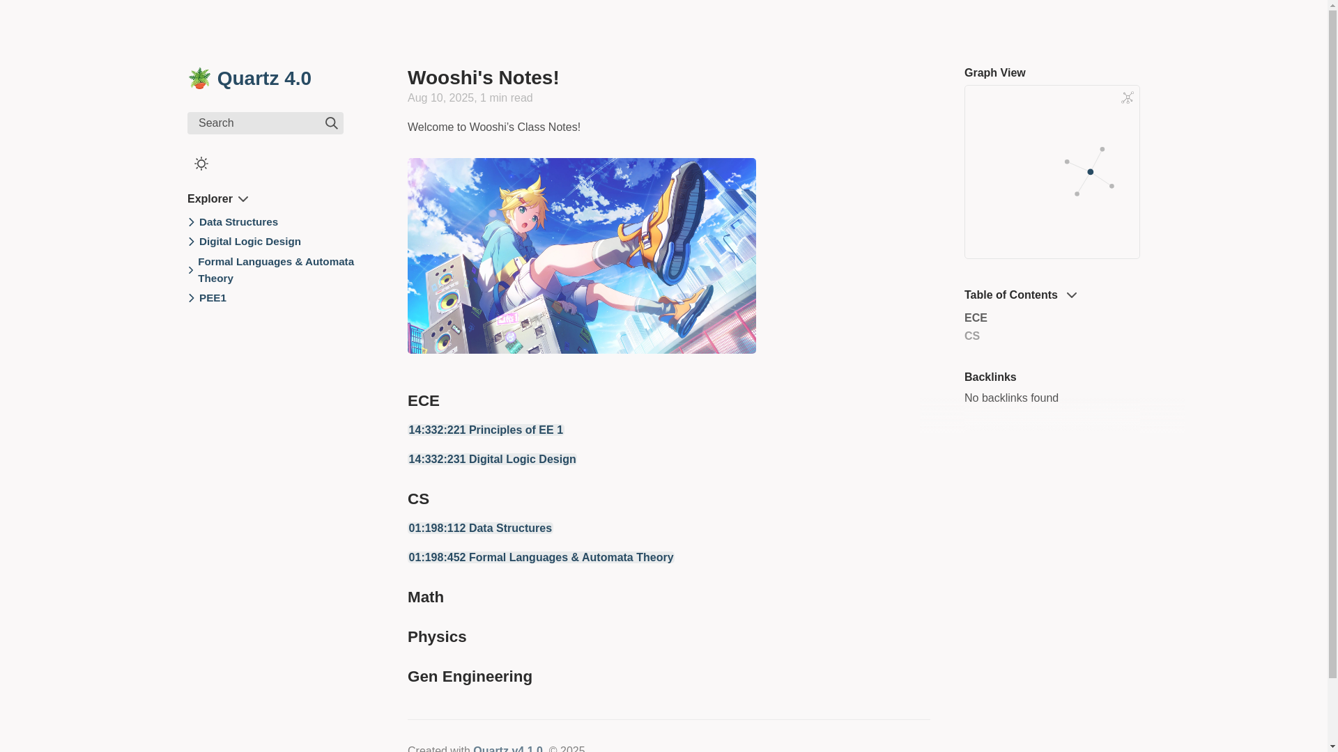 website screenshot of https://wooshis-notes.pages.dev/