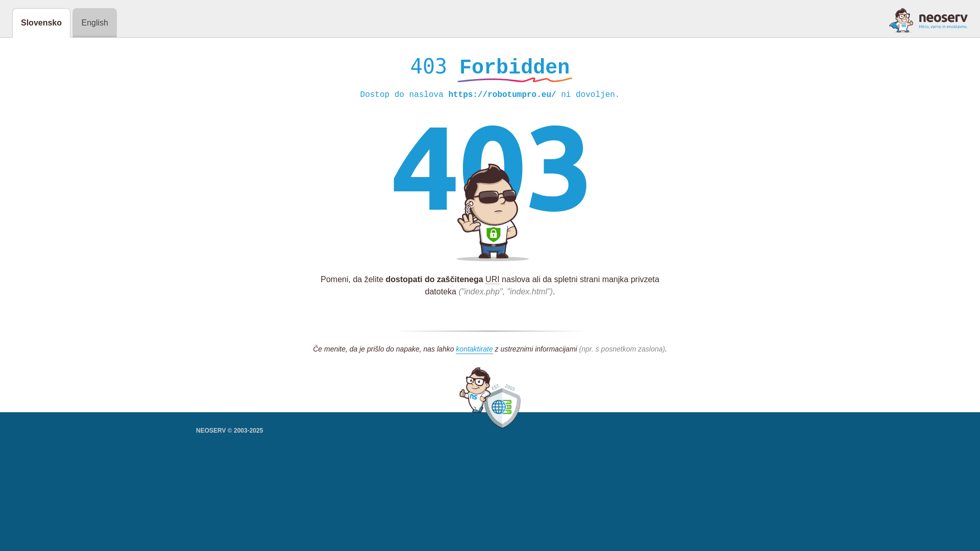 website screenshot of https://robotumpro.eu/