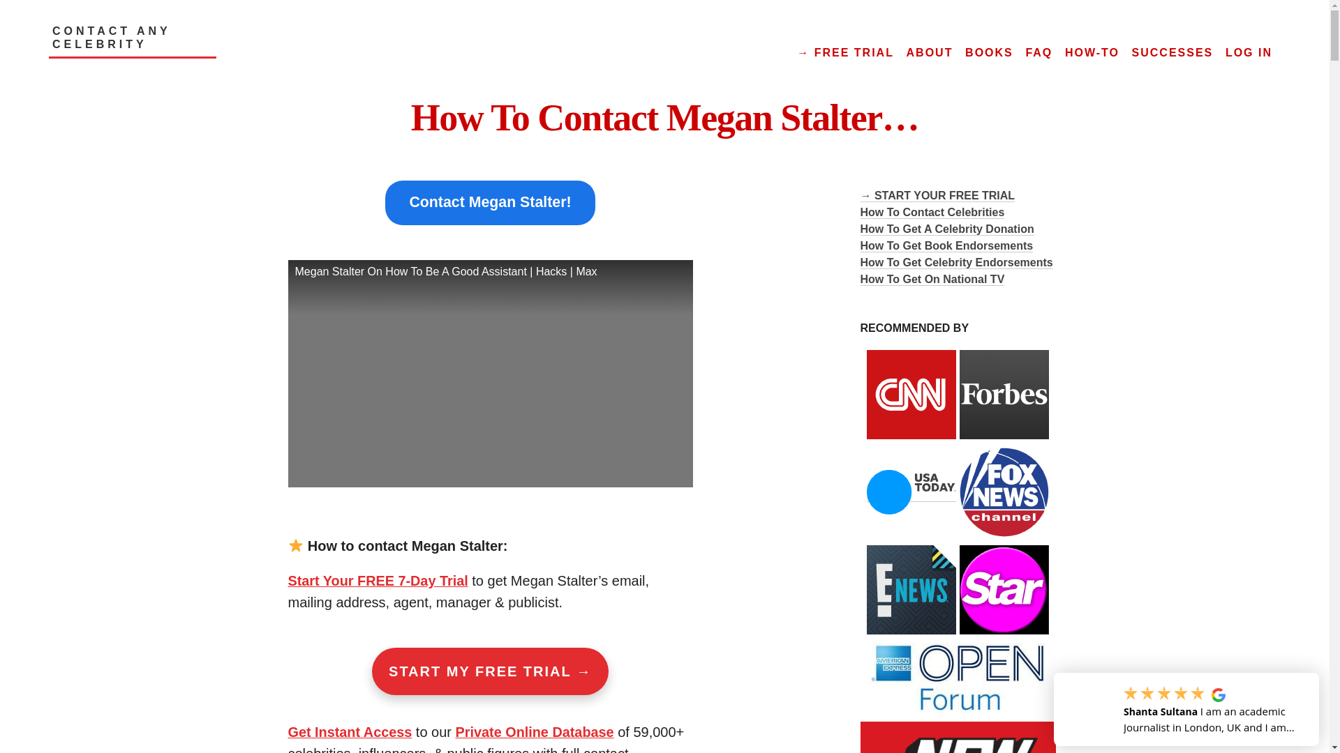 website screenshot of https://meganstalter.com/