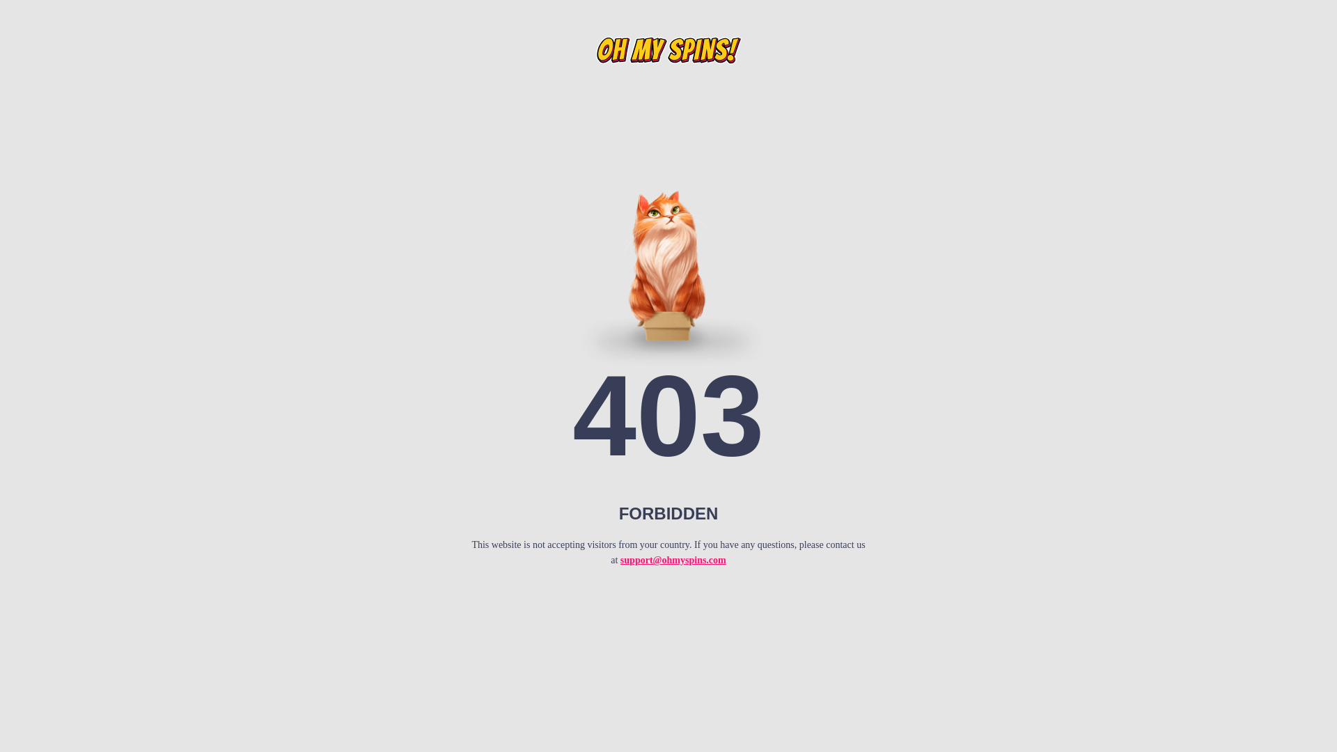 website screenshot of https://ohmyspinscasino.live/