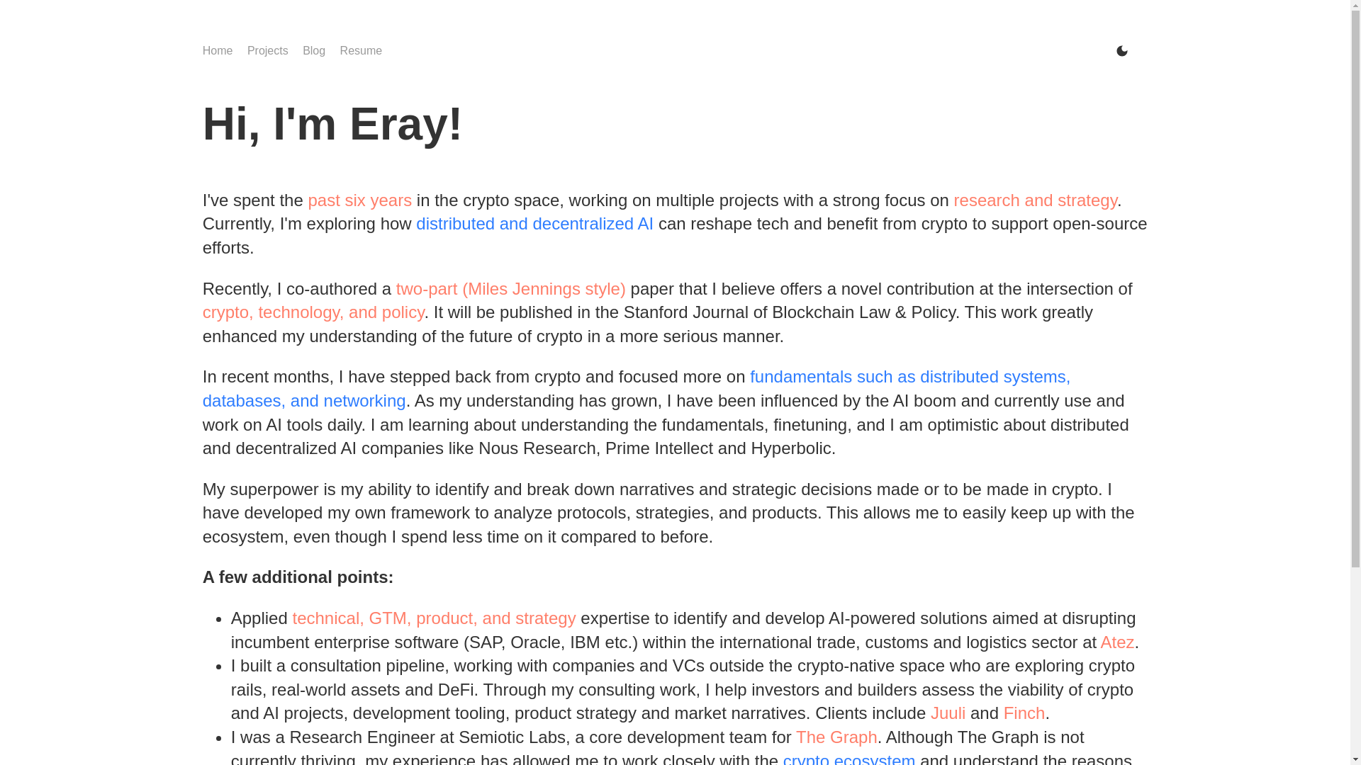 website screenshot of https://erayack-github-io.pages.dev/