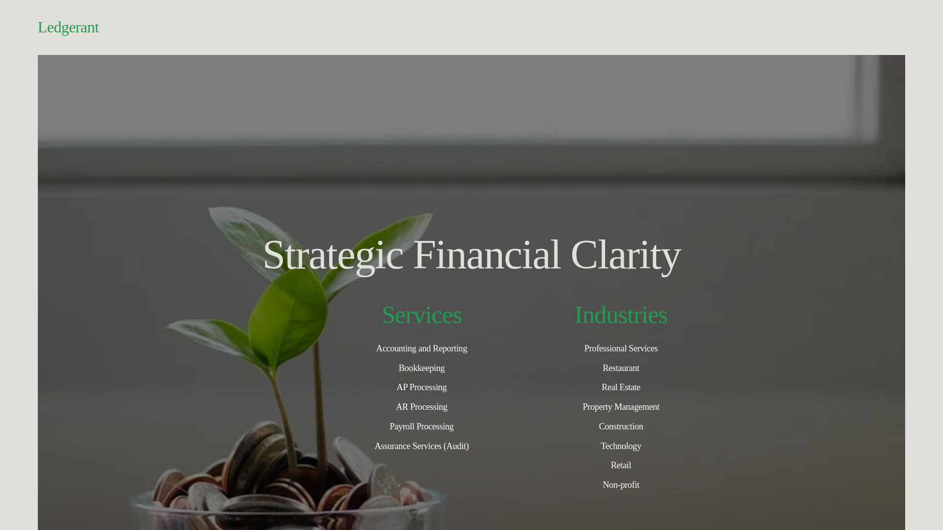 website screenshot of https://ledgerant.org/