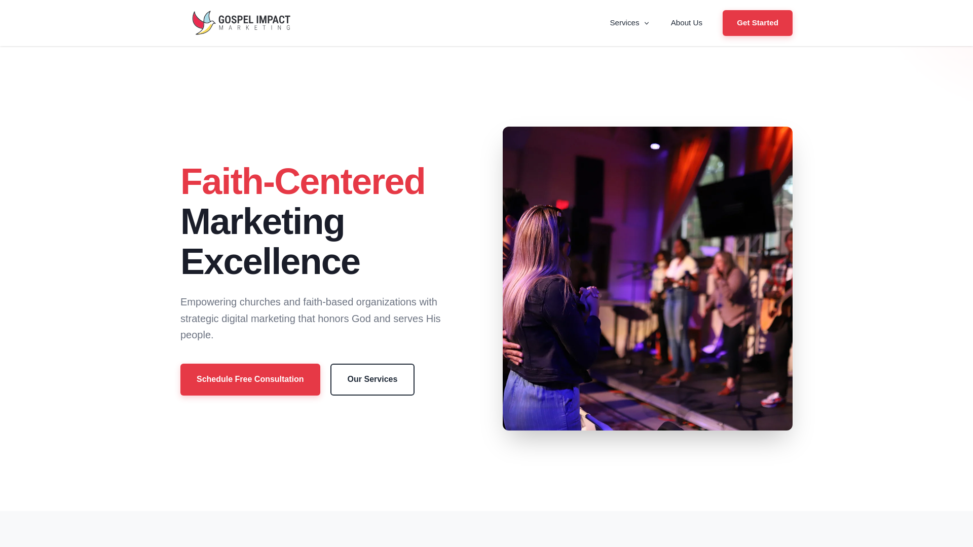 website screenshot of https://gospel-impact-marketing.pages.dev/