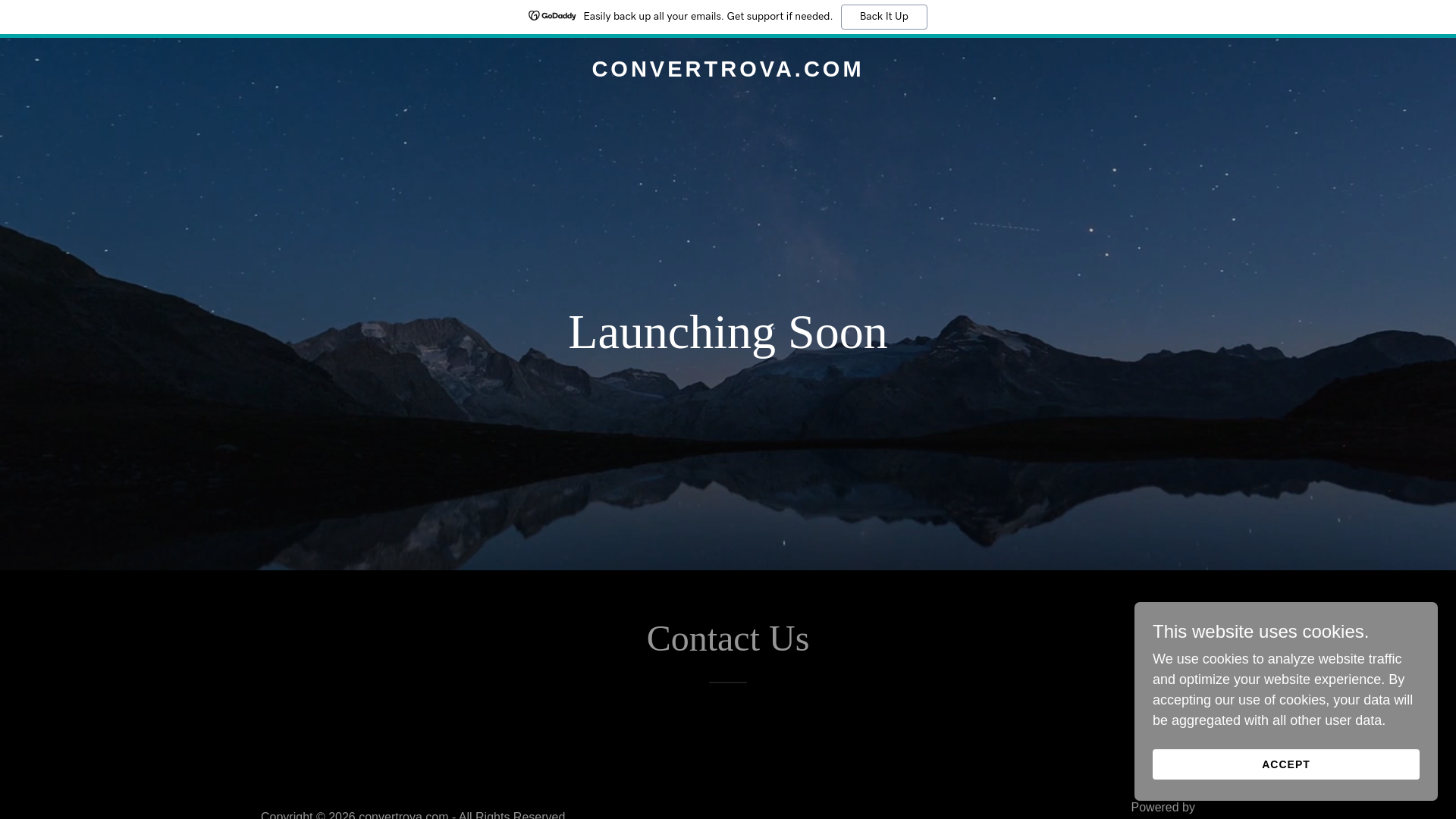 website screenshot of https://convertrova.com/