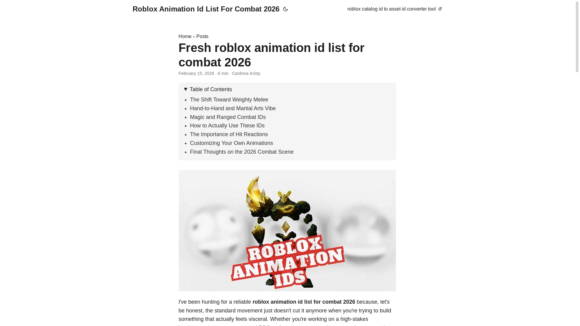 website screenshot of https://roblox-animation-id-list-for-combat-2026.pages.dev/