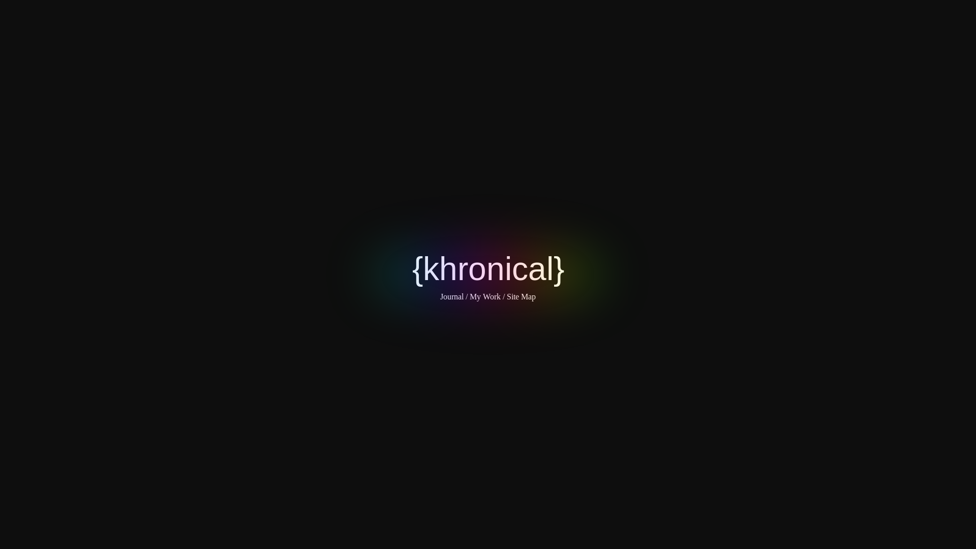 website screenshot of https://khronical.pages.dev/