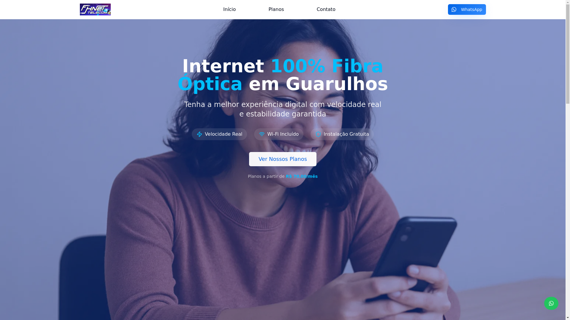 website screenshot of https://fhnettelecom.net/