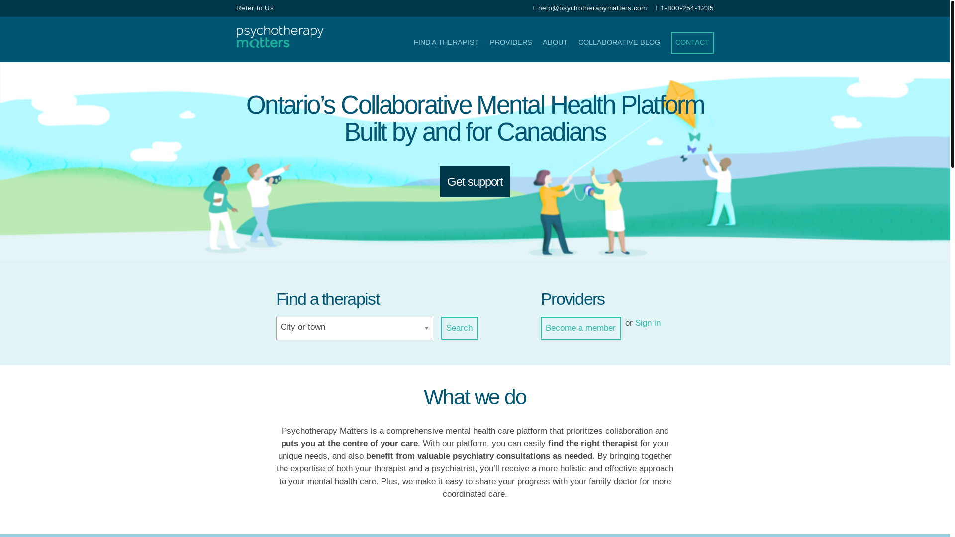 website screenshot of https://psychotherapymatters.world/