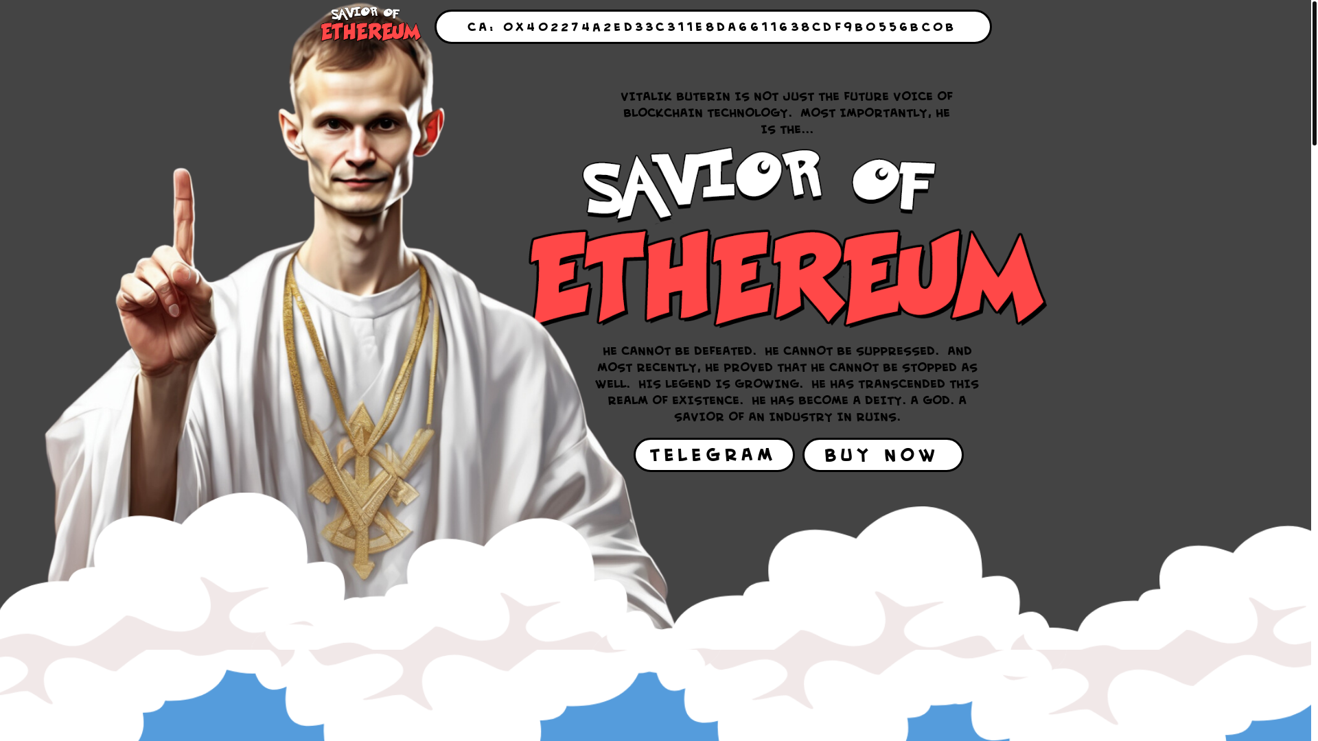 website screenshot of https://saviorofether.xyz/