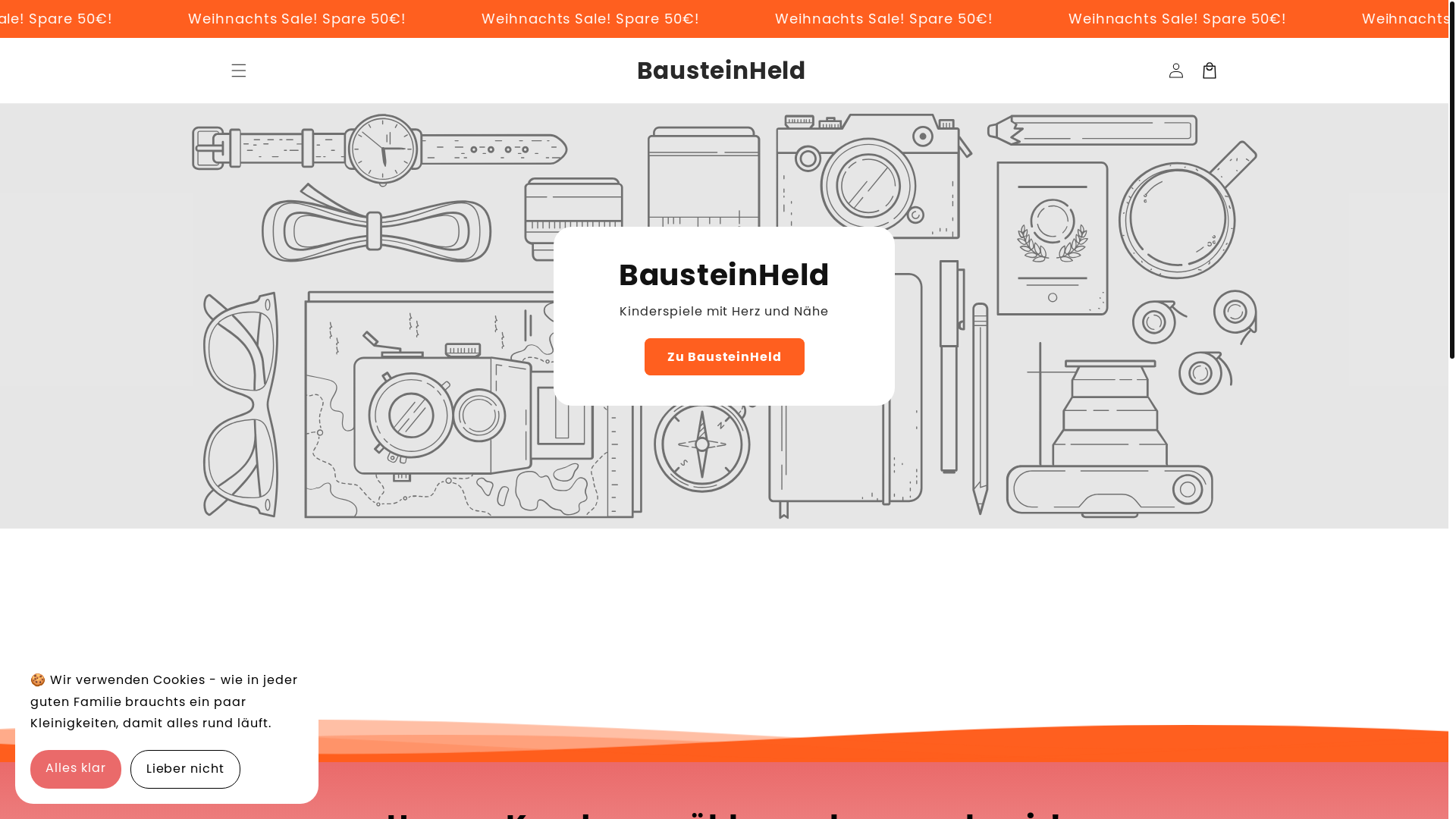 website screenshot of https://baustein-held.de/