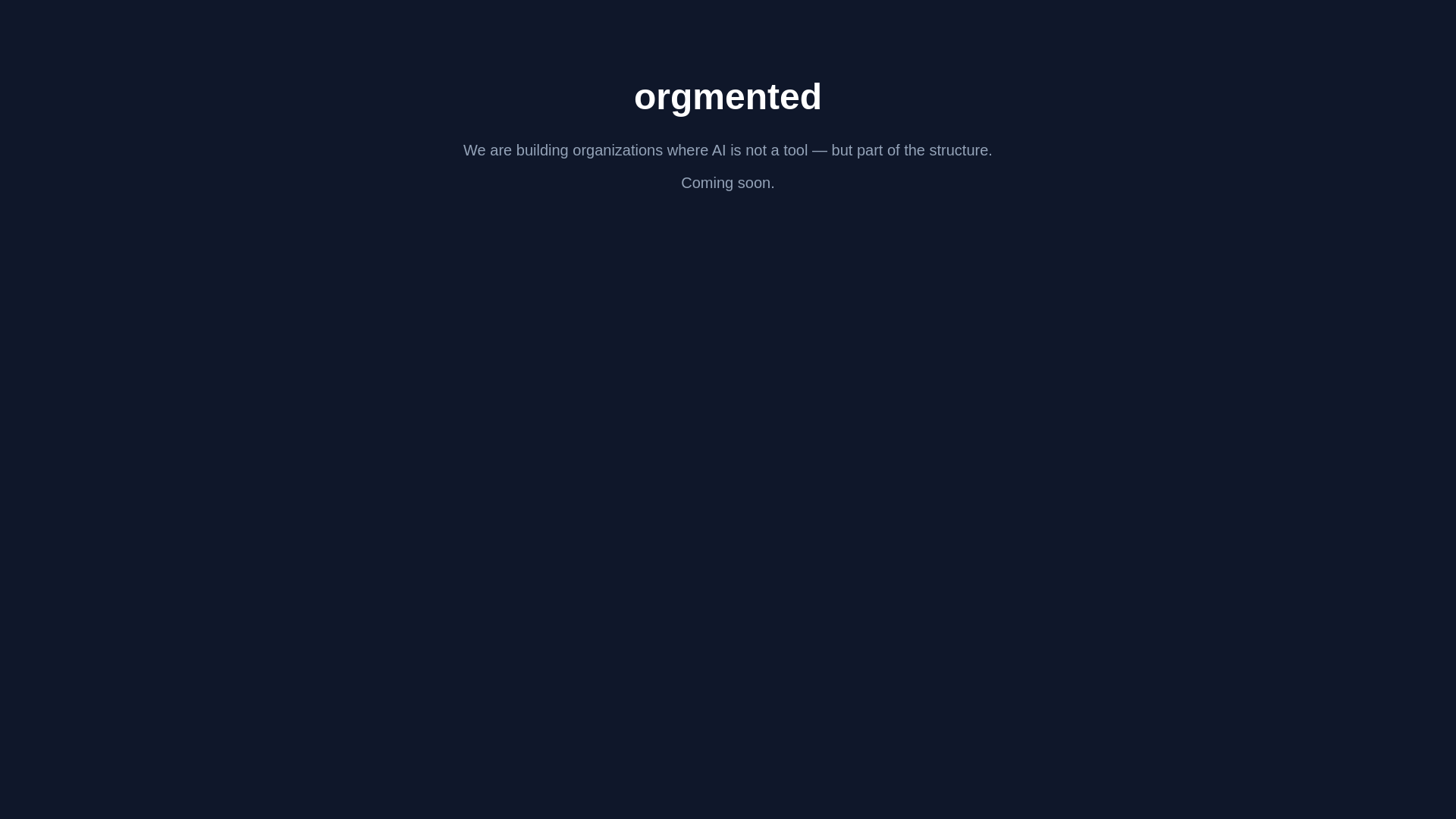website screenshot of https://orgmented-io.pages.dev/