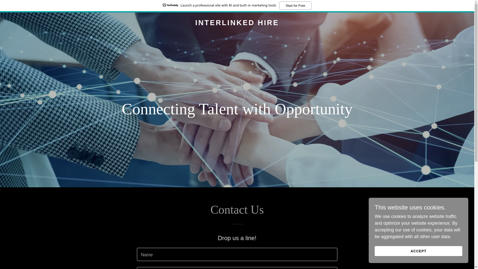 website screenshot of https://interlinkedhire.com/