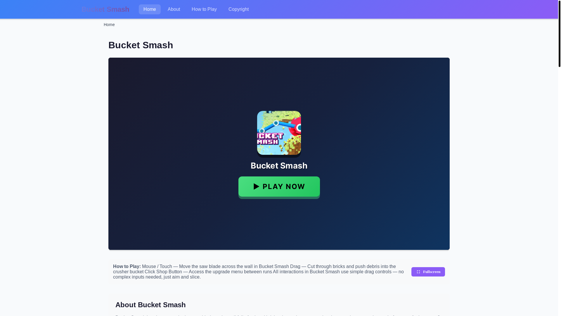 website screenshot of https://bucketsmash.pages.dev/
