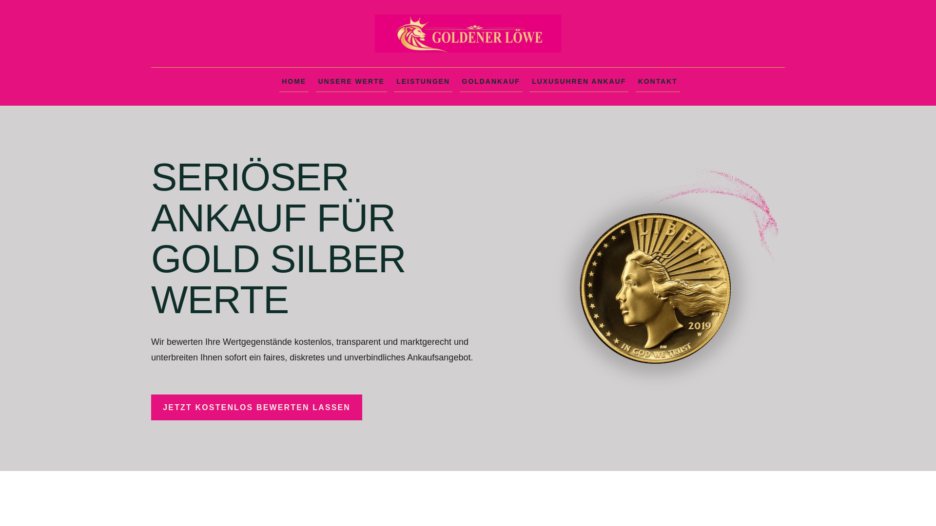 website screenshot of https://blum-goldenerloewe.de/