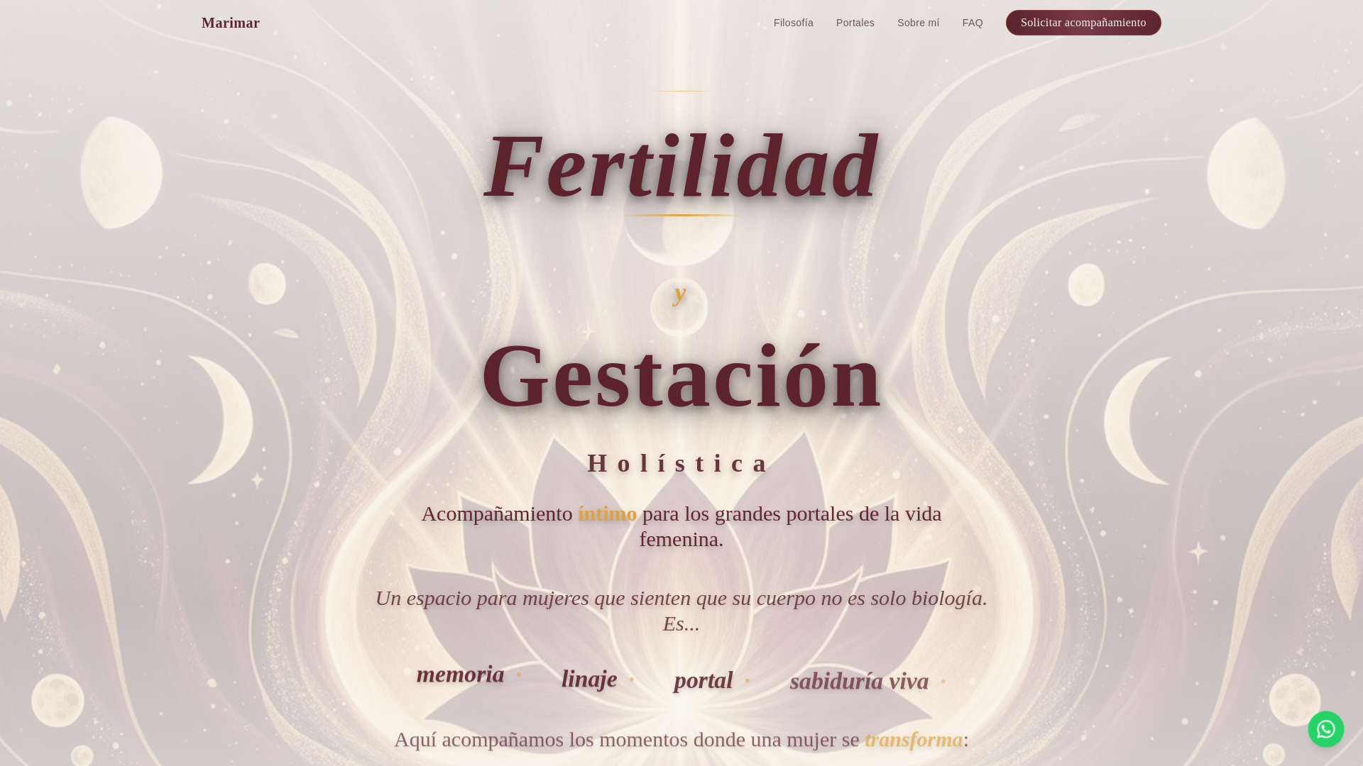 website screenshot of https://embarazoholistico.com/