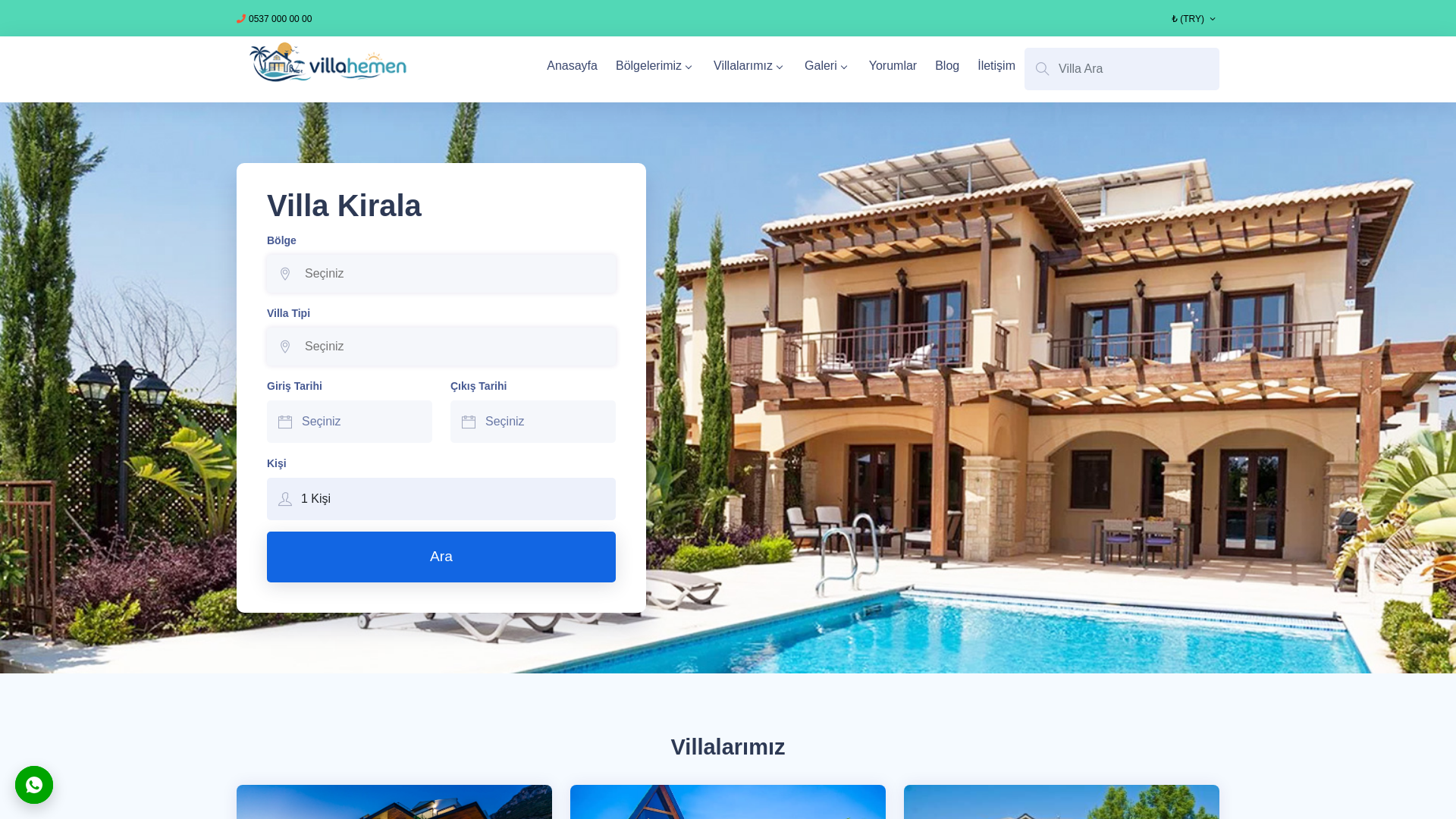 website screenshot of https://villahemen.com/