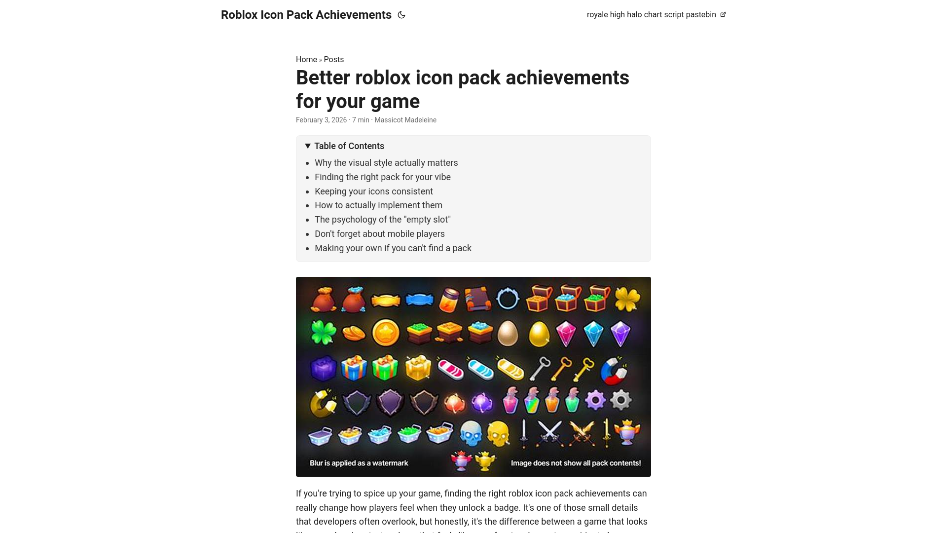 website screenshot of https://roblox-icon-pack-achievements.pages.dev/