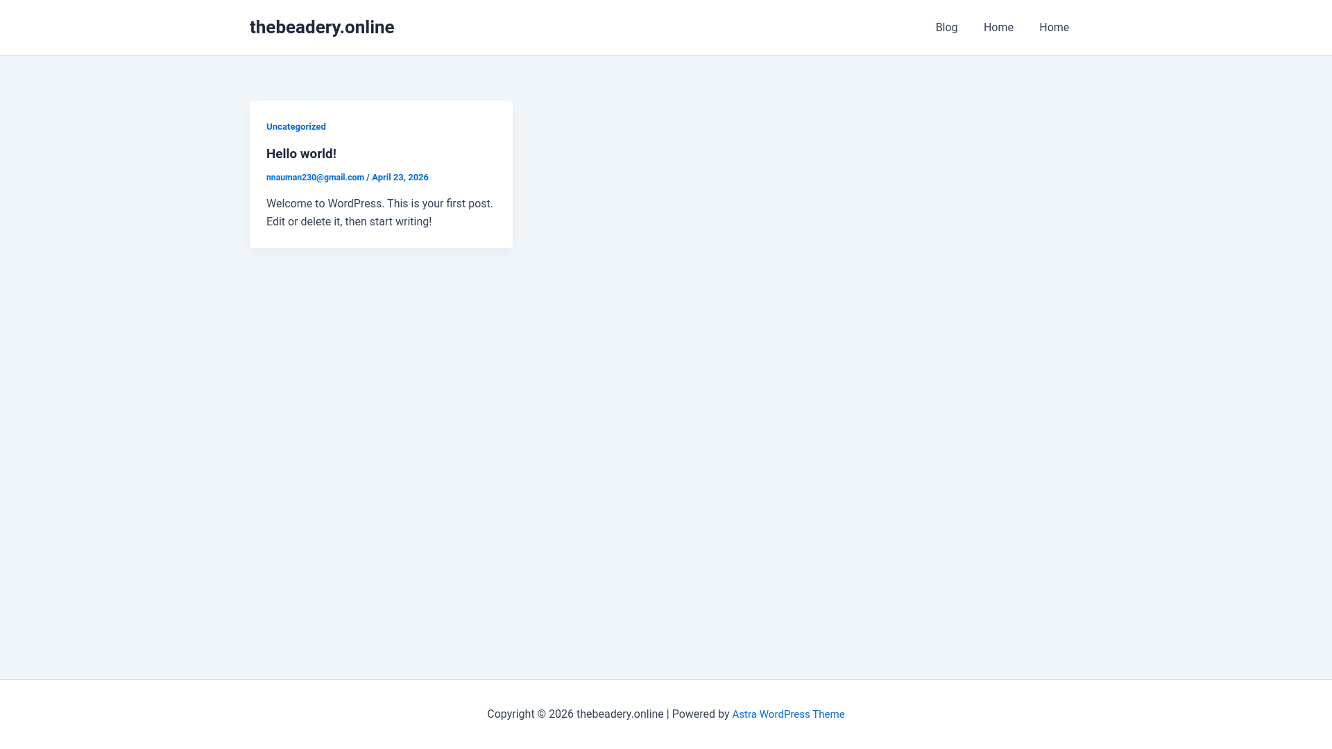 website screenshot of https://thebeadery.online/