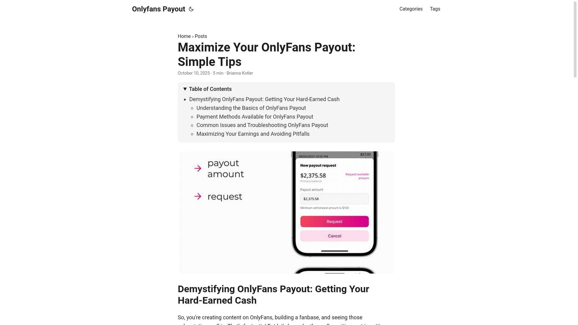 website screenshot of https://onlyfans-payout.pages.dev/