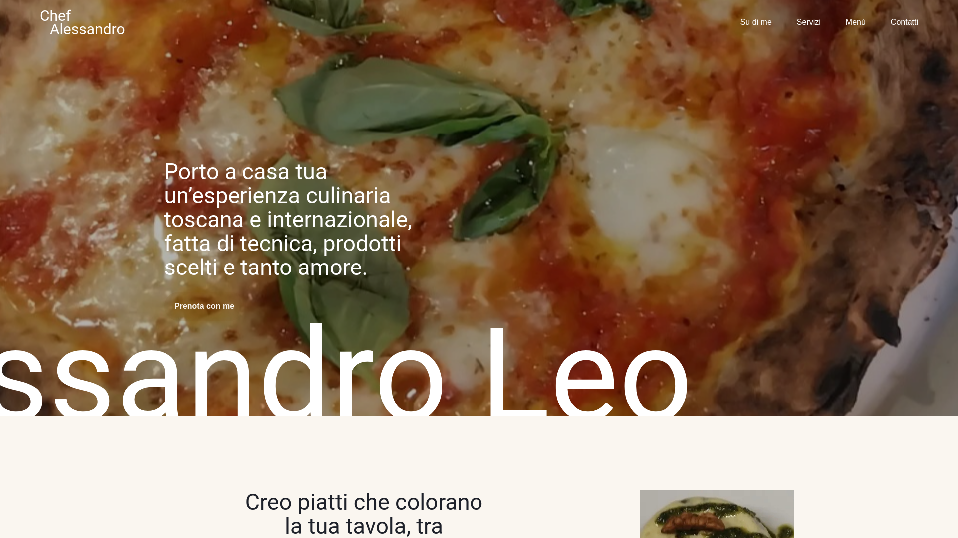 website screenshot of https://chefalessandroleo.com/