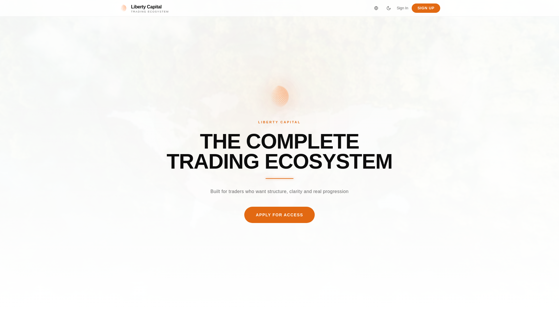 website screenshot of https://libertycapital.app