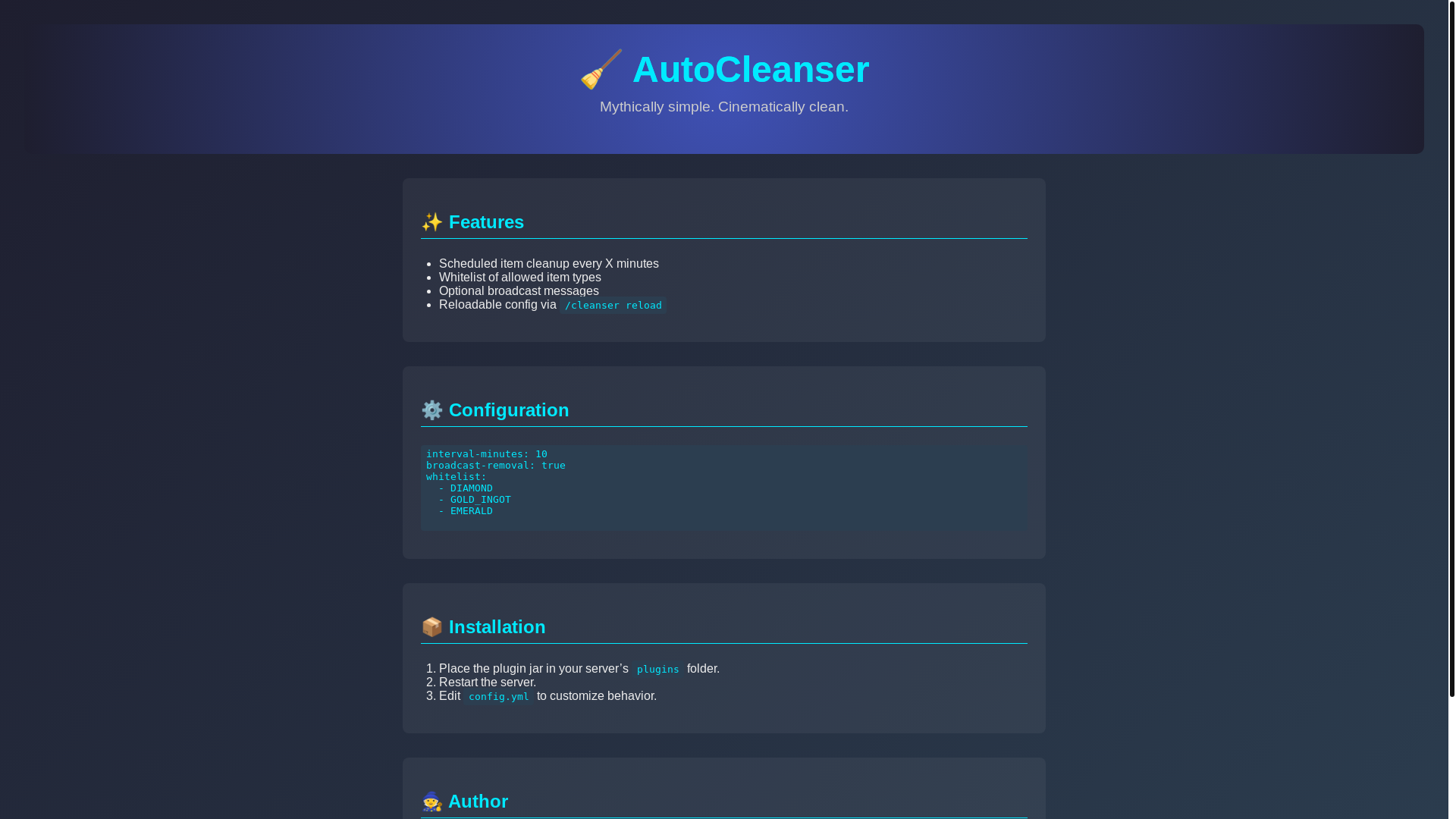 website screenshot of https://autocleanser.pages.dev/
