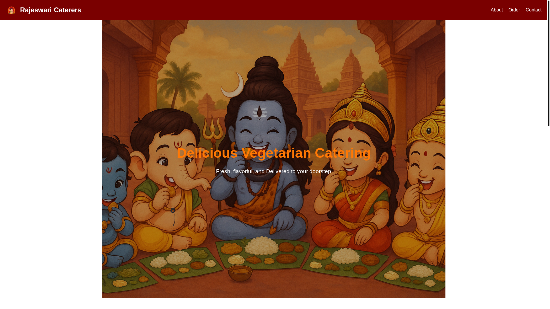 website screenshot of https://rajeswaricaterers.pages.dev/