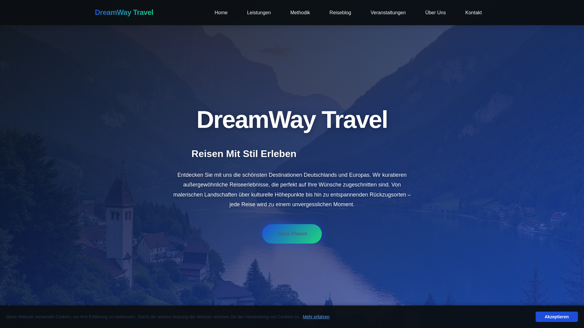 website screenshot of https://dreamwaytravel.fun/