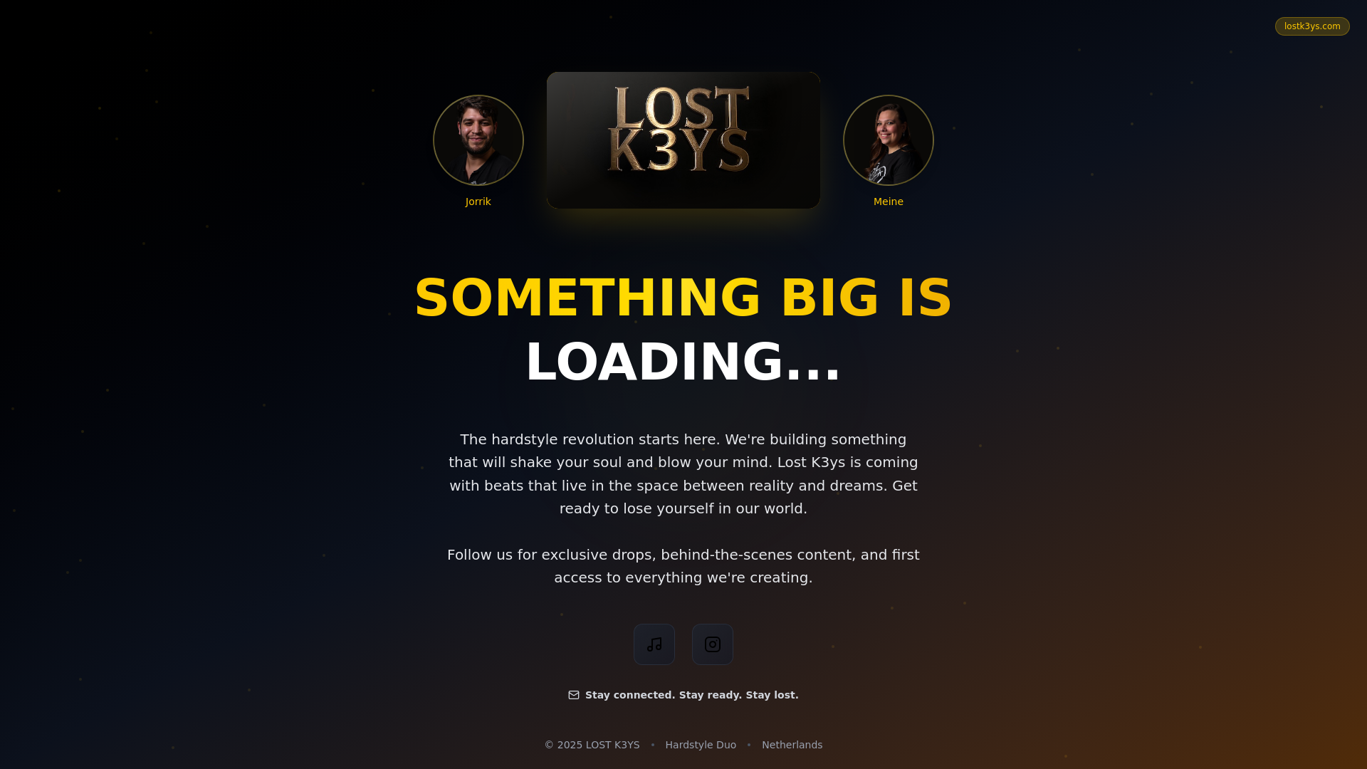 website screenshot of https://lostk3ys.nl/