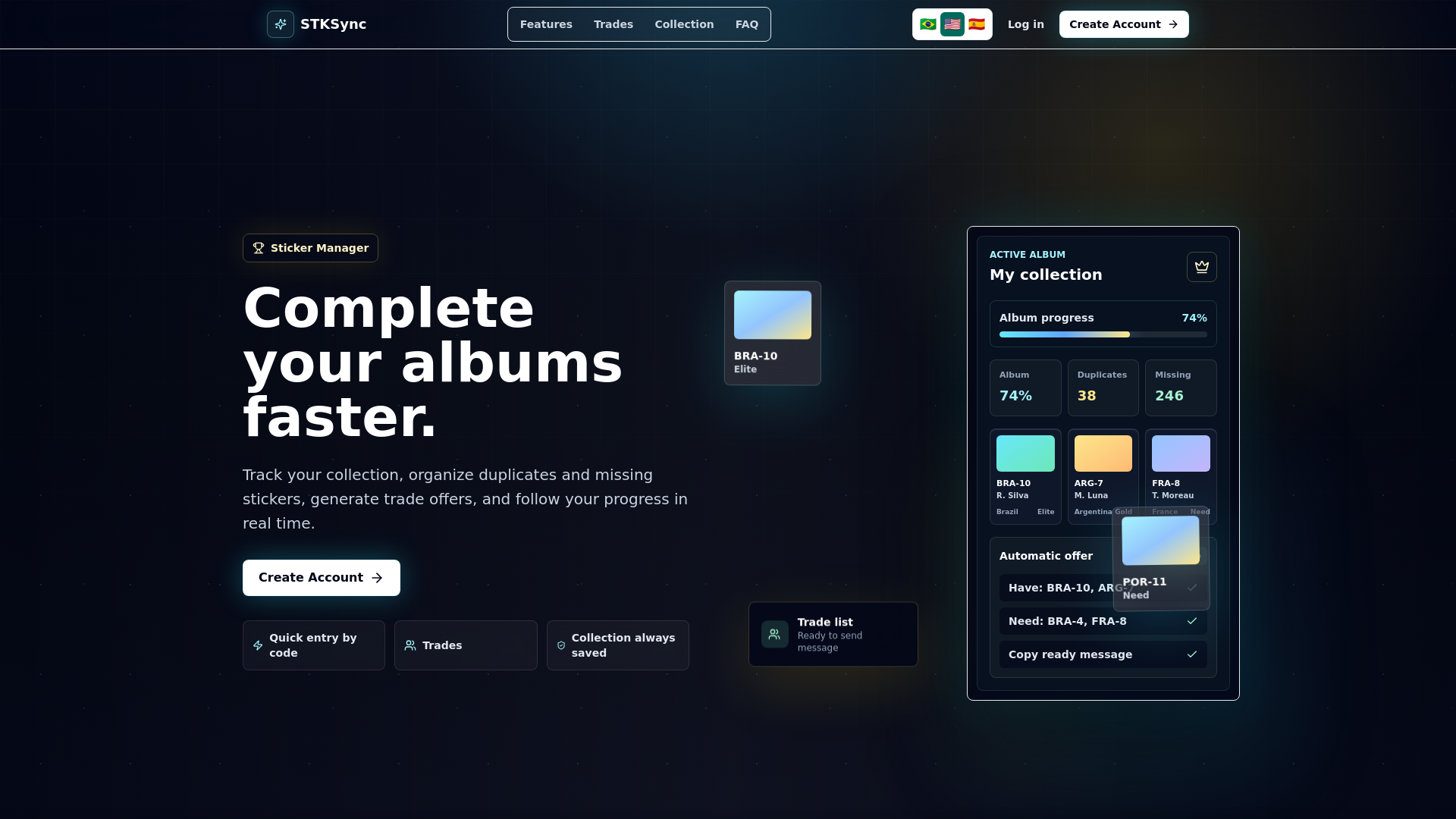 website screenshot of https://stksync.com.br/