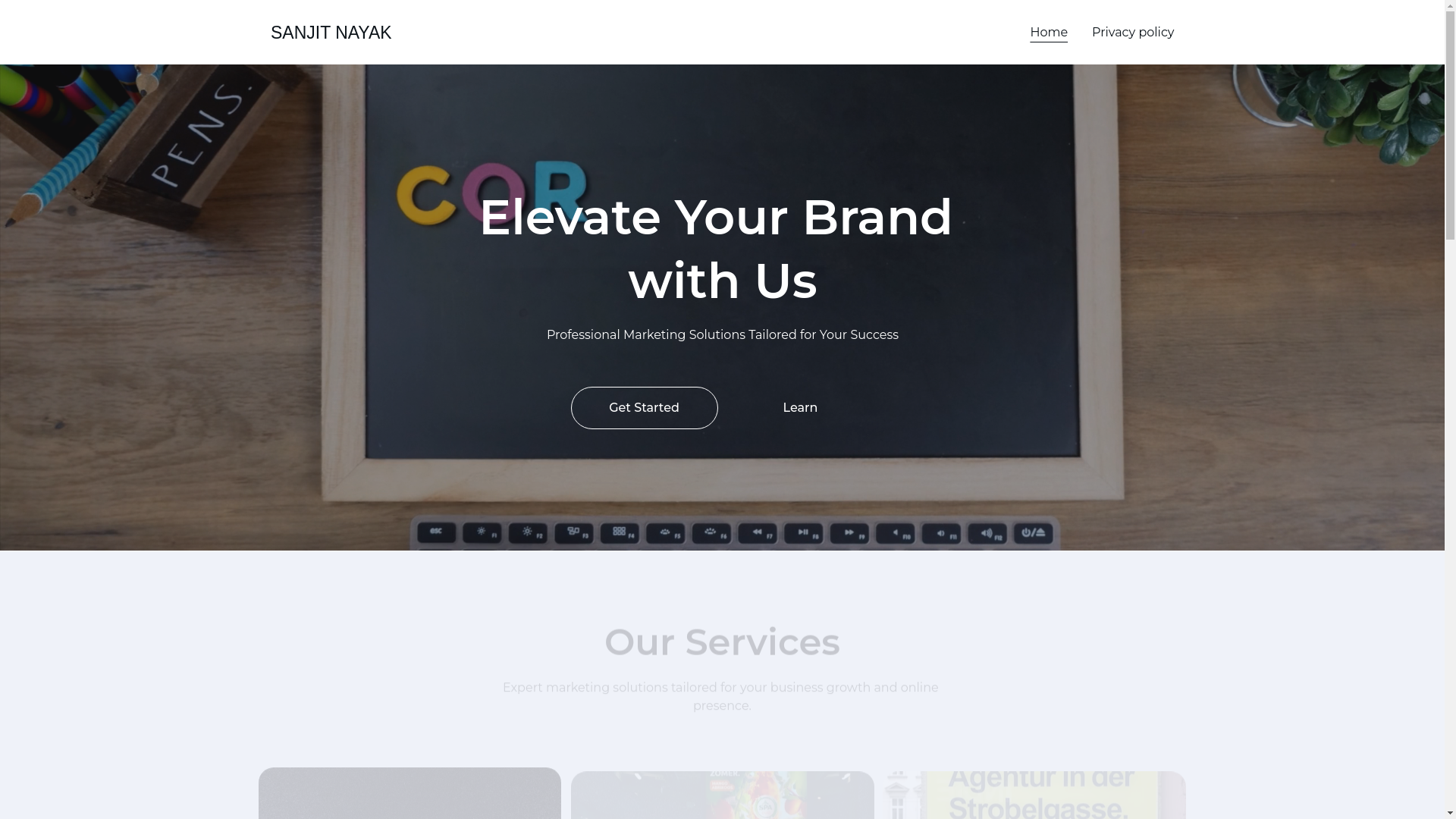 website screenshot of https://sanjitnayak.site/