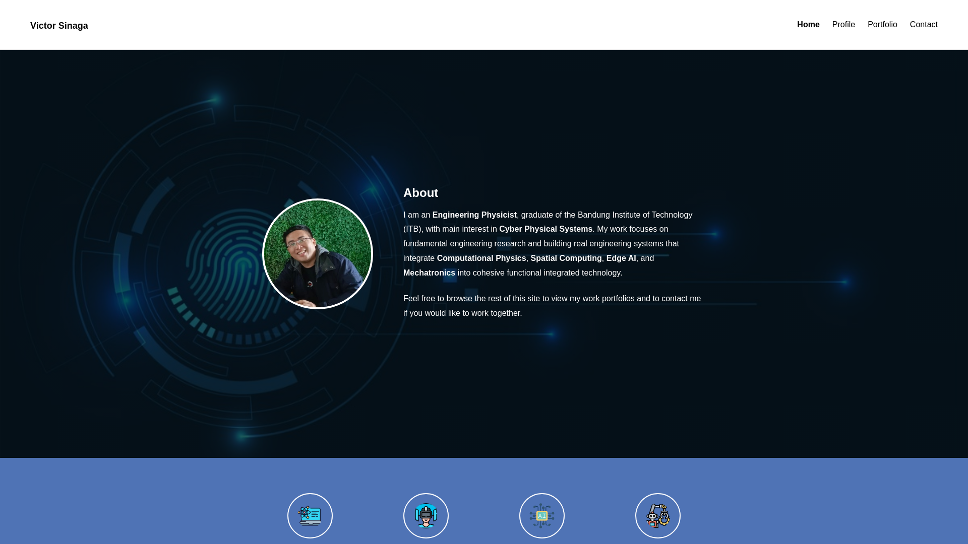 website screenshot of https://victorsinaga.com/