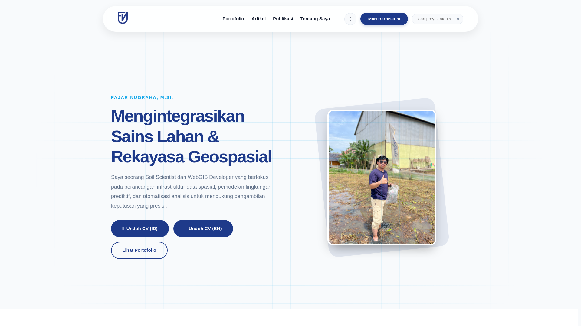 website screenshot of https://fajar-nugraha.my.id/