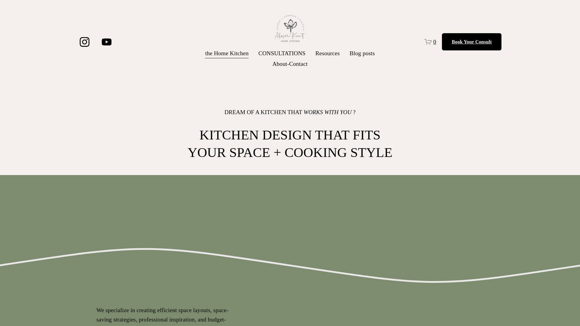 website screenshot of https://intentionalkitchens.ca/