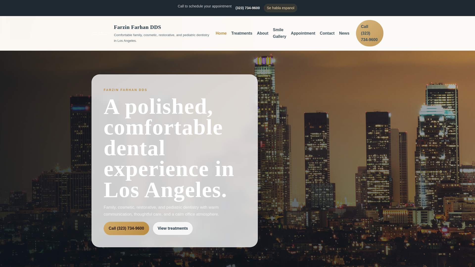 website screenshot of https://farhandds.pages.dev/
