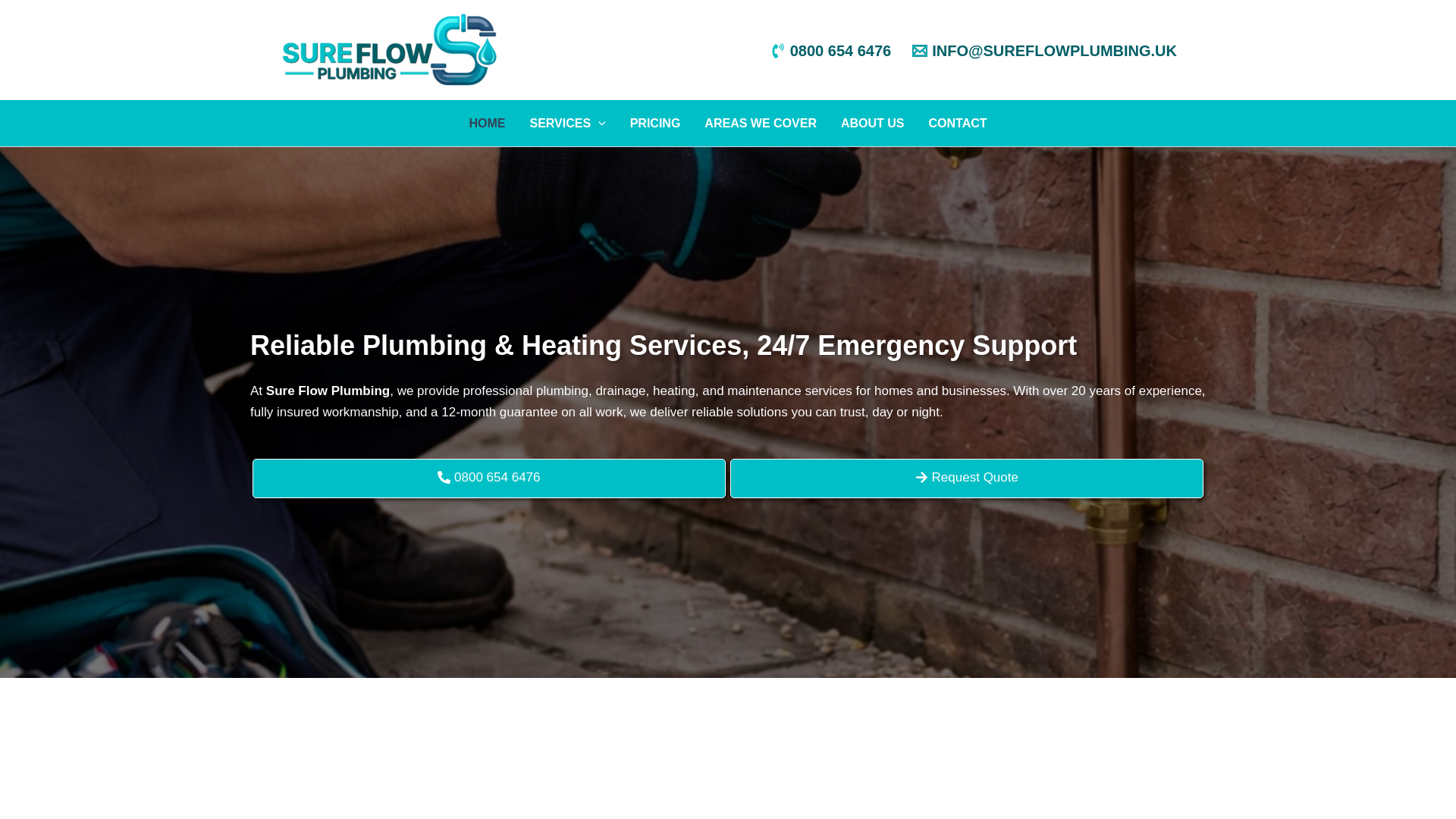 website screenshot of https://sureflowplumbing.uk/