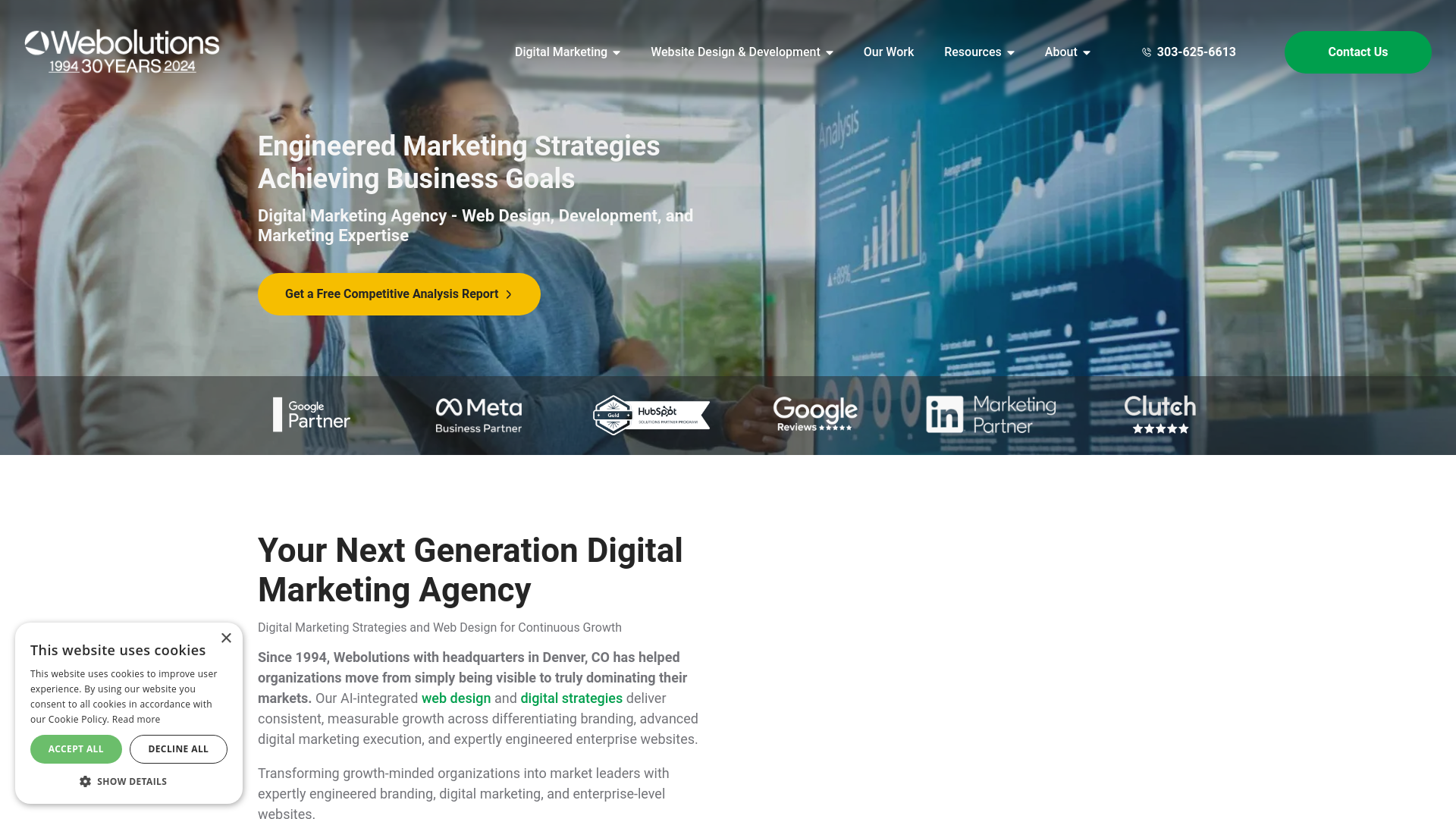 website screenshot of https://codexwebolutions.co/