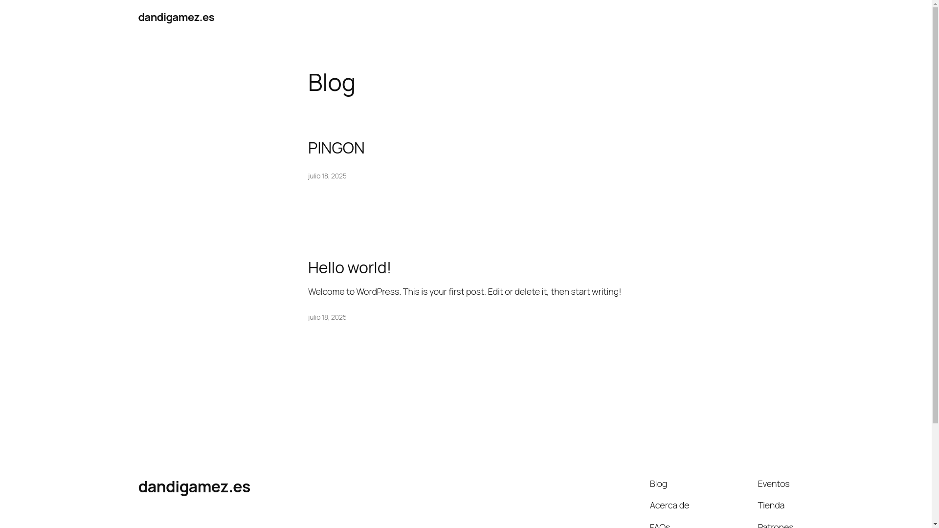 website screenshot of https://dandigamez.es/