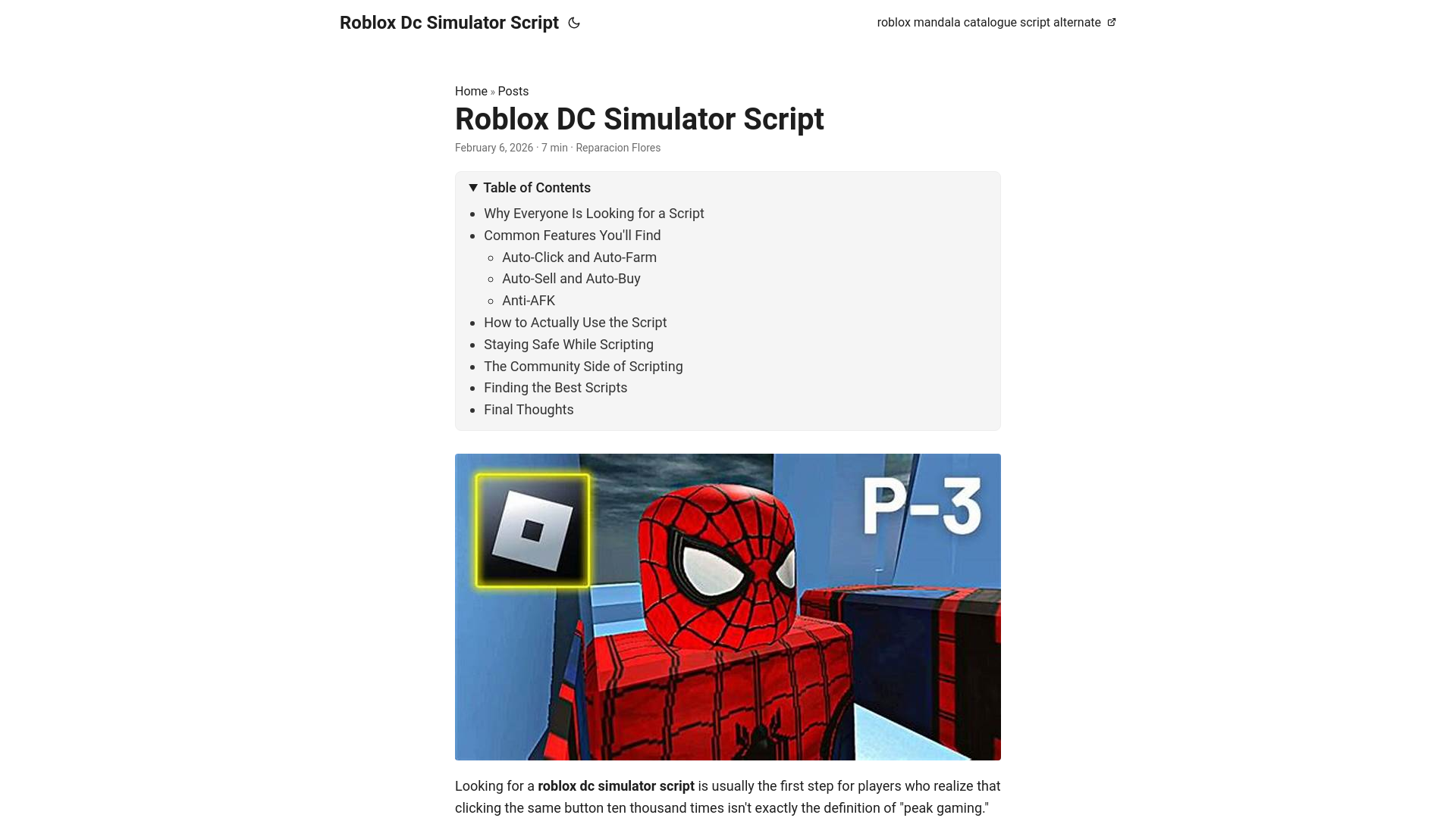website screenshot of https://robloxdcsimulatorscript.pages.dev/
