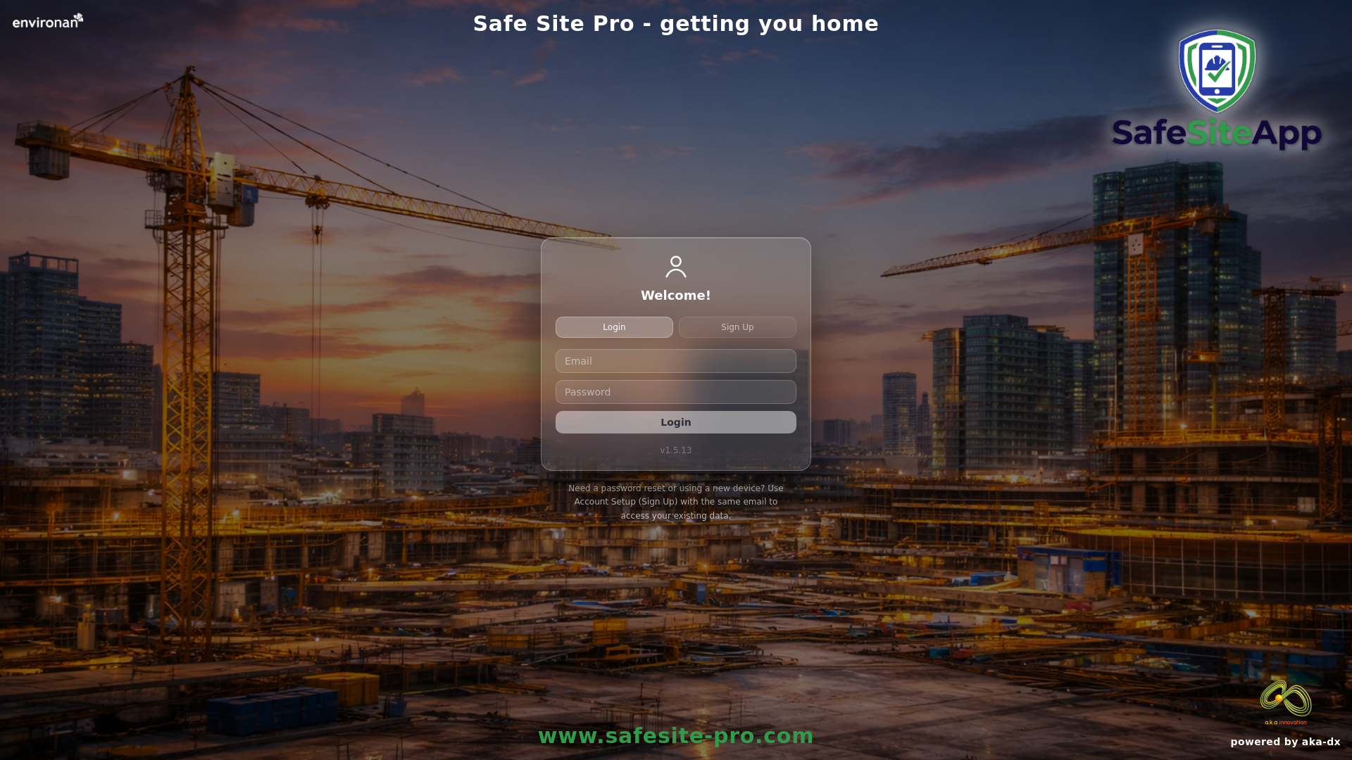 website screenshot of https://dev-environan.pages.dev/