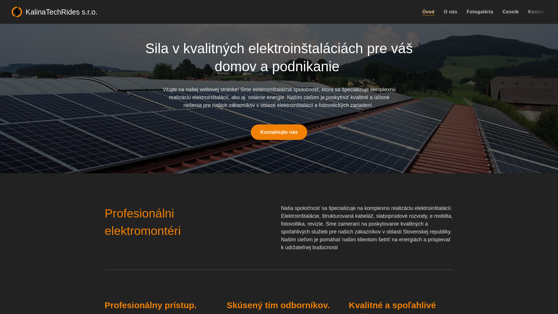 website screenshot of https://xn--elektrointalcie-yjb68s.eu