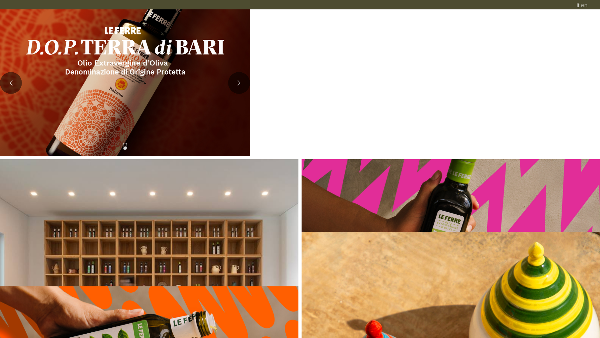 website screenshot of https://olioleferre.com/