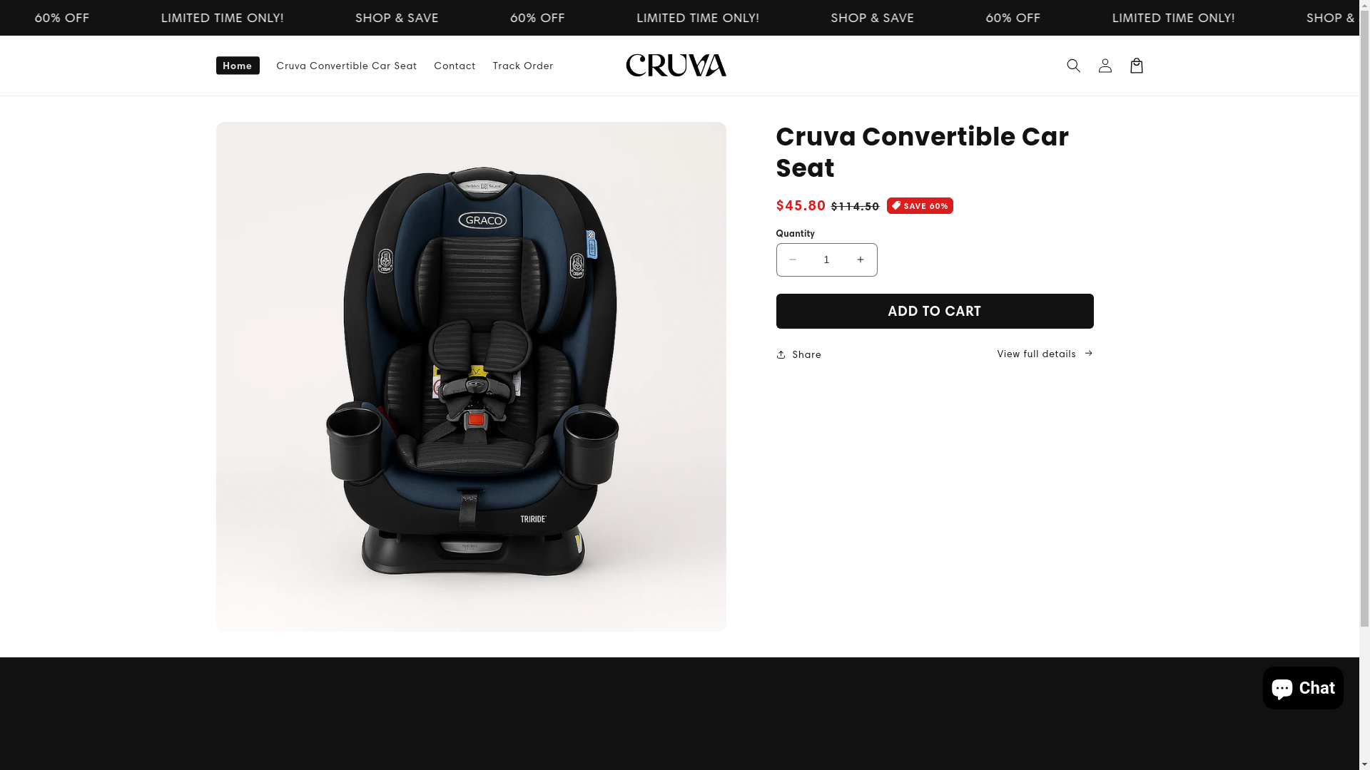 website screenshot of https://cruva.store/