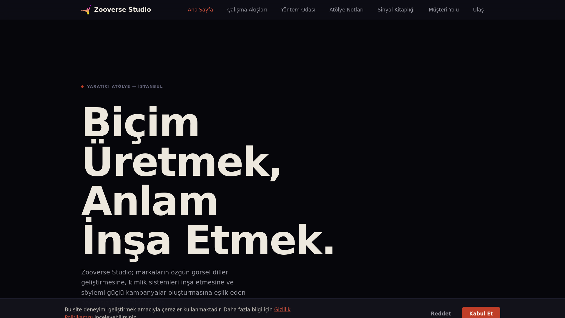 website screenshot of https://zooversestudio.com