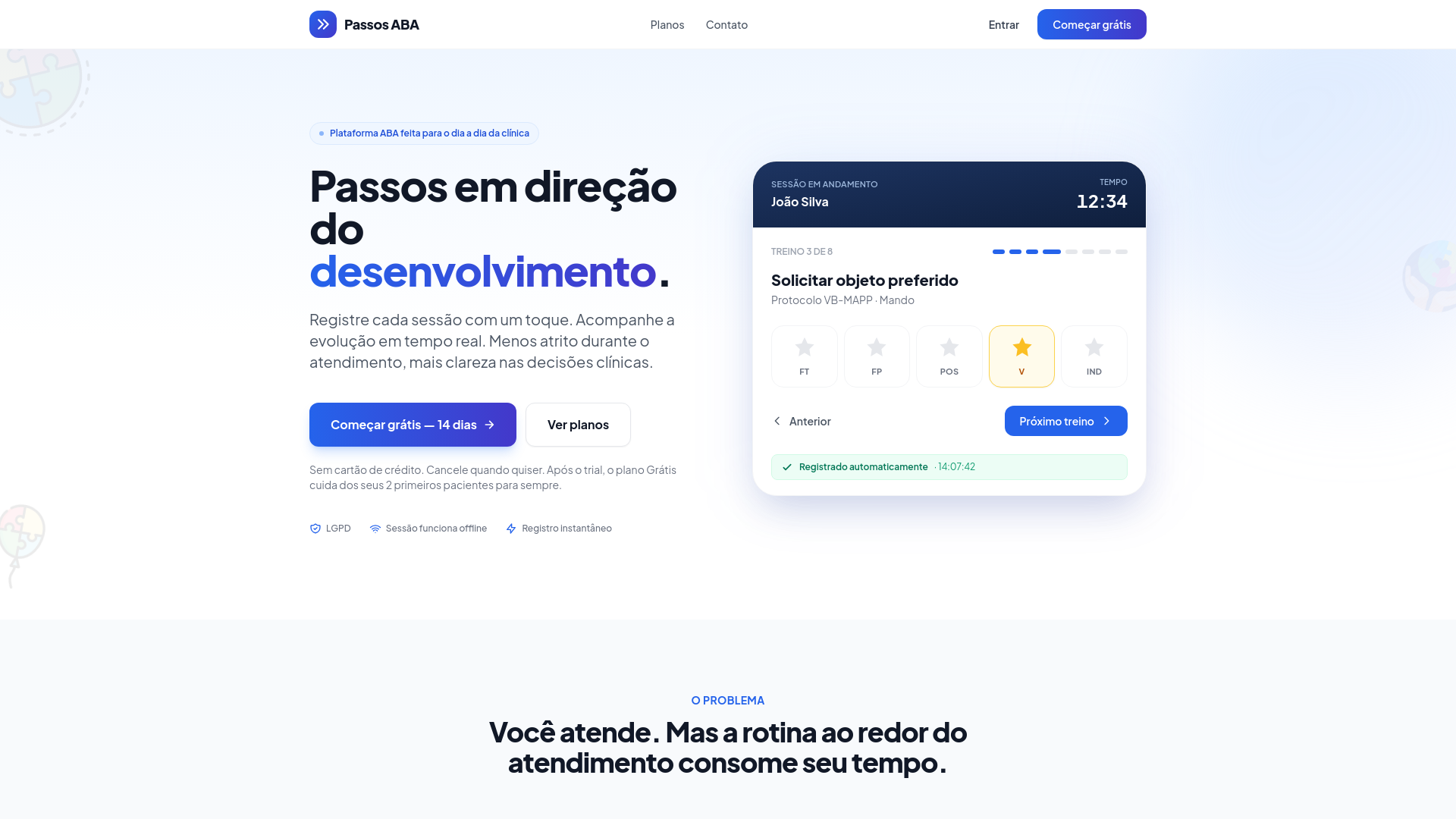 website screenshot of https://passosaba.com.br/